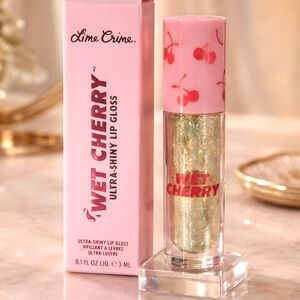 Lime Crime Wet Cherry Ultra-Shiny Lip Gloss — Gold Sparkle